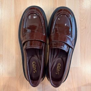 Sarto | Burgundy/Brown loafers with chunky platform